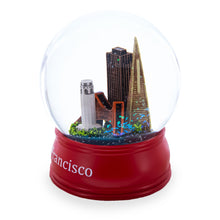 Load image into Gallery viewer, San Francisco Skyline with Iconic Landmarks Glass Water Snow Globe