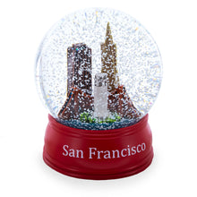 Load image into Gallery viewer, San Francisco Skyline with Iconic Landmarks Glass Water Snow Globe