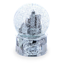 Load image into Gallery viewer, Boston Cityscape Silver Base Glass Water Snow Globe