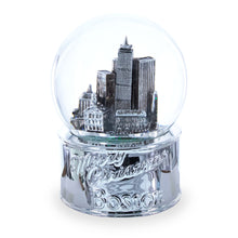 Load image into Gallery viewer, Boston Cityscape Silver Base Glass Water Snow Globe