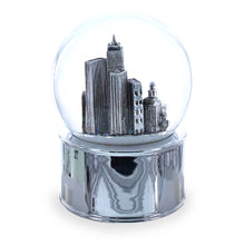 Load image into Gallery viewer, Boston Cityscape Silver Base Glass Water Snow Globe