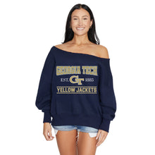 Load image into Gallery viewer, Georgia Tech Off the Shoulder Sweatshirt
