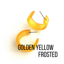 Load image into Gallery viewer, Wide Classic Frosted Hoop Earrings - Clara