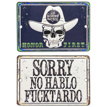 Load image into Gallery viewer, LL-002 Border Patrol Agent Honor First Sorry No Hablo Fucktardo Challenge Coin