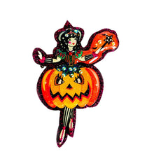Load image into Gallery viewer, Pumpkin Fairy Brooch by Rosie Rose Parker