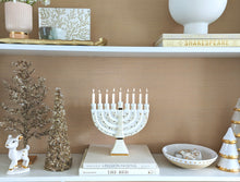 Load image into Gallery viewer, Shimmering Stars Menorah with 22K Gold Accents and Optional Monogram
