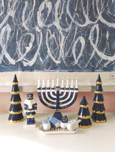 Load image into Gallery viewer, Shimmering Stars Menorah with 22K Gold Accents and Optional Monogram