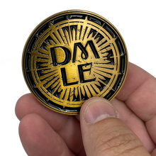 Load image into Gallery viewer, EL8-021 Department of Magical Law Enforcement DMLE Challenge Coin Antique Gold plated