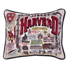 Load image into Gallery viewer, Harvard University Collegiate Embroidered Pillow by CatStudio