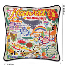 Load image into Gallery viewer, Hawaiian Isles Hand-Embroidered Pillow by Cat Studio