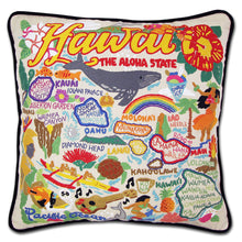 Load image into Gallery viewer, Hawaiian Isles Hand-Embroidered Pillow by Cat Studio