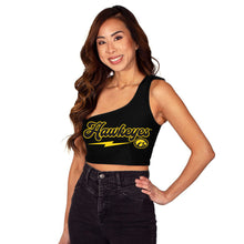 Load image into Gallery viewer, Iowa Hawkeyes Lightning One Shoulder Top