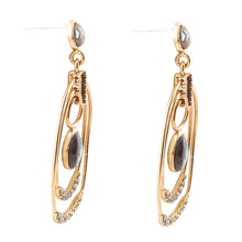 Load image into Gallery viewer, Henle Green Abalone Chandelier Golden Drop Earrings