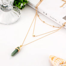 Load image into Gallery viewer, Hexagon Natural Stone Choker Pendant [5 stone options]