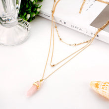 Load image into Gallery viewer, Hexagon Natural Stone Choker Pendant [5 stone options]