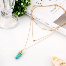 Load image into Gallery viewer, Hexagon Natural Stone Choker Pendant [5 stone options]