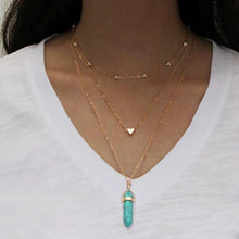 Load image into Gallery viewer, Hexagon Natural Stone Choker Pendant [5 stone options]