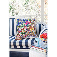Load image into Gallery viewer, Hilton Head Hand-Embroidered Pillow