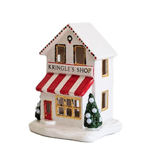 Load image into Gallery viewer, Ivory, Red &amp; Green Kringle Shop with 22K Gold Accents