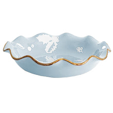 Load image into Gallery viewer, Deck the Halls Scalloped Bowls with 22K Gold Accent