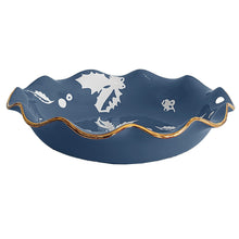 Load image into Gallery viewer, Deck the Halls Scalloped Bowls with 22K Gold Accent