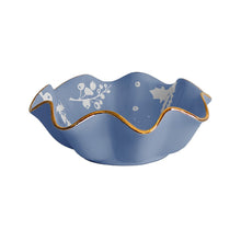 Load image into Gallery viewer, Deck the Halls Scalloped Bowls with 22K Gold Accent