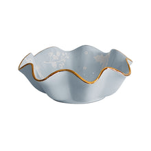 Load image into Gallery viewer, Deck the Halls Scalloped Bowls with 22K Gold Accent
