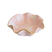 Load image into Gallery viewer, Deck the Halls Scalloped Bowls with 22K Gold Accent