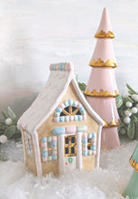 Load image into Gallery viewer, Pastel Gingerbread House with 22K Gold Accents