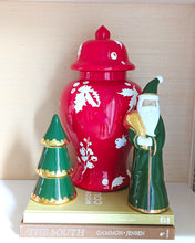 Load image into Gallery viewer, Deck the Halls Ginger Jars in Moss Green