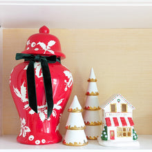 Load image into Gallery viewer, Deck the Halls Ginger Jars in Moss Green