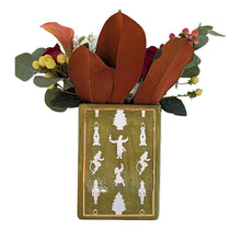 Load image into Gallery viewer, Christmas Classics Book Vase- The Nutcracker and the Mouse King in Moss Green