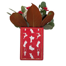 Load image into Gallery viewer, Christmas Classics Book Vase- 'Twas the Night Before Christmas in Holiday Red