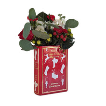 Load image into Gallery viewer, Christmas Classics Book Vase- 'Twas the Night Before Christmas in Holiday Red