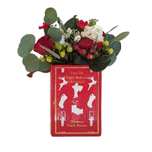 Load image into Gallery viewer, Christmas Classics Book Vase- 'Twas the Night Before Christmas in Holiday Red