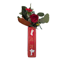 Load image into Gallery viewer, Christmas Classics Book Vase- 'Twas the Night Before Christmas in Holiday Red