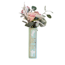 Load image into Gallery viewer, Christmas Classics Book Vase- 'Twas the Night Before Christmas in Sea Glass Green