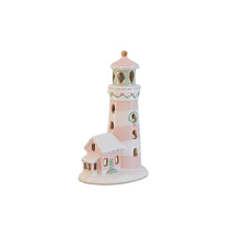 Load image into Gallery viewer, Pastel Lighthouse with 22K Gold Accents