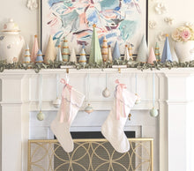 Load image into Gallery viewer, Pink Folded Christmas Trees with 22K Gold Brushstroke Accent