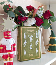 Load image into Gallery viewer, Christmas Classics Book Vase- The Nutcracker and the Mouse King in Moss Green