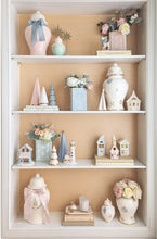Load image into Gallery viewer, White Fluted Christmas Trees with 22K Gold Brushstroke Accent