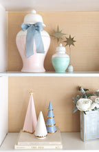 Load image into Gallery viewer, White Fluted Christmas Trees with 22K Gold Brushstroke Accent