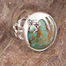 Load image into Gallery viewer, Honey Bee Blue Turquoise Sterling Silver Ring