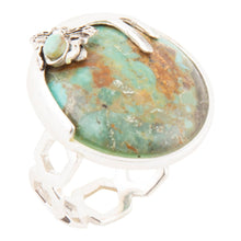 Load image into Gallery viewer, Honey Bee Blue Turquoise Sterling Silver Ring