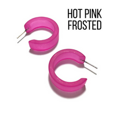 Load image into Gallery viewer, Wide Classic Frosted Hoop Earrings - Clara