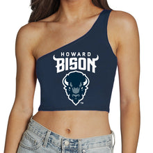 Load image into Gallery viewer, Howard Bison Navy One Shoulder Top