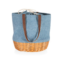 Load image into Gallery viewer, Coronado Canvas and Willow Basket Tote