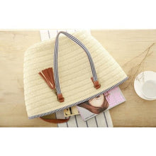 Load image into Gallery viewer, Summer Style Straw Tassel Tote Bag