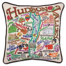 Load image into Gallery viewer, Hudson Valley Hand-Embroidered Pillow