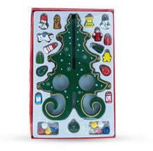 Load image into Gallery viewer, Wooden Tabletop Christmas Tree with Cute Miniature German Style Wooden Ornaments 7.5 Inches